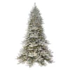 7.5' Pre-lit Royal Majestic Douglas Fir Downswept Flocked Artificial Christmas Tree – Clear Lights