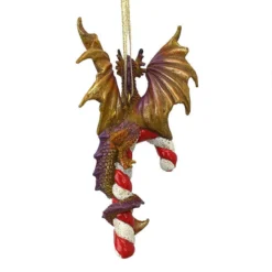 5" Dragon Hanging On A Candy Cane Holiday Ornament -Christmas Trees Shop dragoncandy 4 02235.1667614608