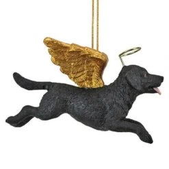 4" Flying Black Lab Hand Painted Holiday Ornament -Christmas Trees Shop dtosc20jh170714 5 88518.1667615072