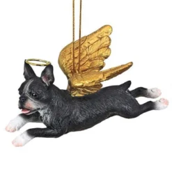 4" Flying Boston Terrier Hand Painted Holiday Ornament -Christmas Trees Shop dtosc20jh170716 3 03473.1667615075