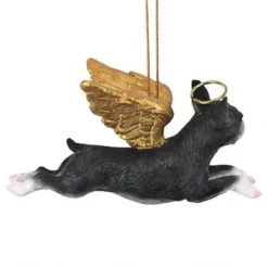4" Flying Boston Terrier Hand Painted Holiday Ornament -Christmas Trees Shop dtosc20jh170716 5 33027.1667615075