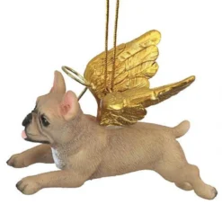 4" Flying French Bulldog Hand Painted Holiday Ornament -Christmas Trees Shop dtosc20jh170717 3 15912.1667615091