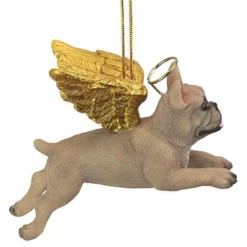 4" Flying French Bulldog Hand Painted Holiday Ornament -Christmas Trees Shop dtosc20jh170717 5 37644.1667615092