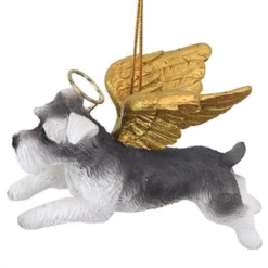 4" Flying Mini Schnauzer Hand Painted Holiday Ornament -Christmas Trees Shop dtosc20jh170719 5 44202.1667475174