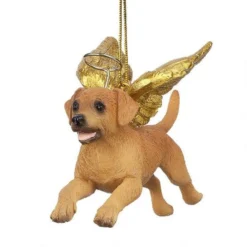 4" Flying Golden Retriever Puppy Hand Painted Holiday Ornament