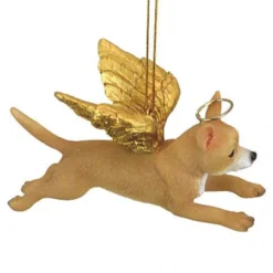 4" Flying Chihuahua Hand Painted Holiday Ornament -Christmas Trees Shop dtosc20jh170723 3 42716.1667615112