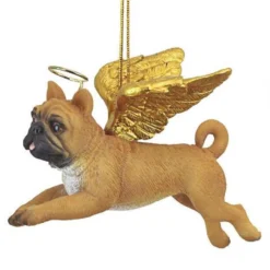 4" Flying Pug Hand Painted Holiday Ornament -Christmas Trees Shop dtosc20jh170724 3 15387.1667615114