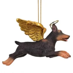 4" Flying Doberman Dog Hand Painted Holiday Ornament -Christmas Trees Shop dtosc20jh170726 5 88362.1667615119