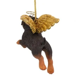 4" Flying Rottweiler Puppy Dog Hand Painted Holiday Ornament -Christmas Trees Shop dtosc20jh170727 4 14609.1667615118