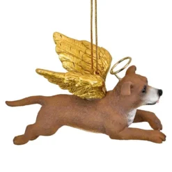 4" Flying Pit Bull Dog Hand Painted Holiday Ornament -Christmas Trees Shop dtosc20jh170729 4 92093.1667615120