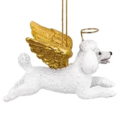 4" Flying Poodle Angle Hand Painted Holiday Ornament -Christmas Trees Shop dtosc20jh170731 3 88677.1667615124