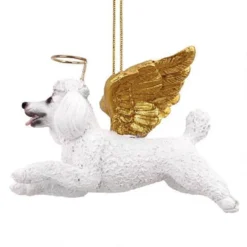 4" Flying Poodle Angle Hand Painted Holiday Ornament -Christmas Trees Shop dtosc20jh170731 5 46359.1667615124