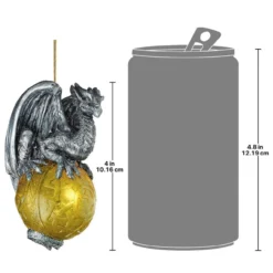 4" Gray And Gold Gothic Portal Dragon Christmas Ornament -Christmas Trees Shop dtosc cl5541 3 67803.1667564529