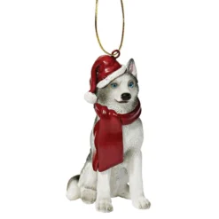 3.5" Siberian Husky Dog Christmas Ornament