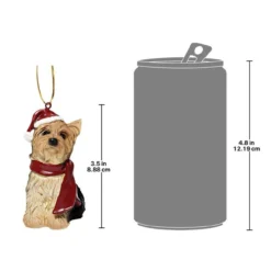 3.5" Sitting Yorkie Dog Hand Painted Holiday Ornament -Christmas Trees Shop dtosc jh576319 3 30104.1667614811