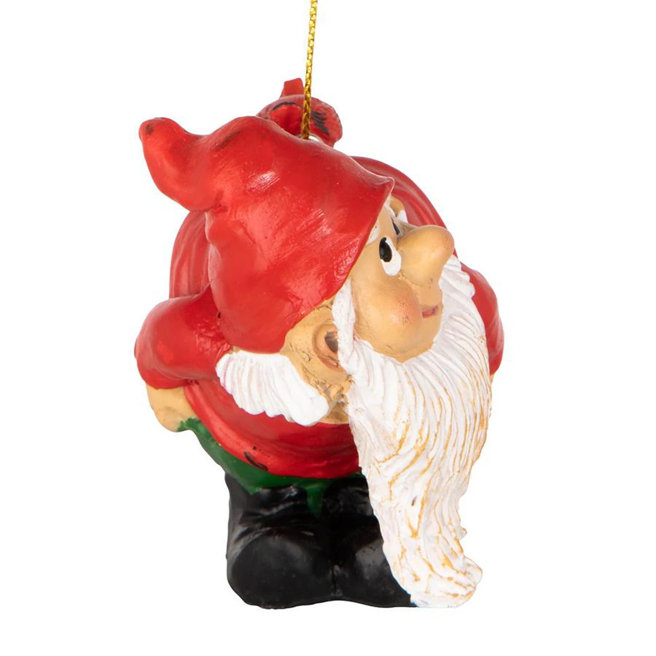 2.5" Red And Beige Loonie Moonie Christmas Ornament 5 2.5" Red And Beige Loonie Moonie Christmas Ornament - Image 5