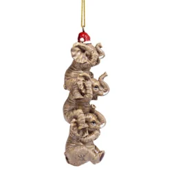 5" Brown And Red Elephant Hanging Christmas Ornament -Christmas Trees Shop dtosc qs94879 6 31396.1667575219