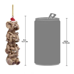 3ct Brown And Red Elephant Hanging Christmas Ornament 5" -Christmas Trees Shop dtosc qs994879 7 13554.1667575218