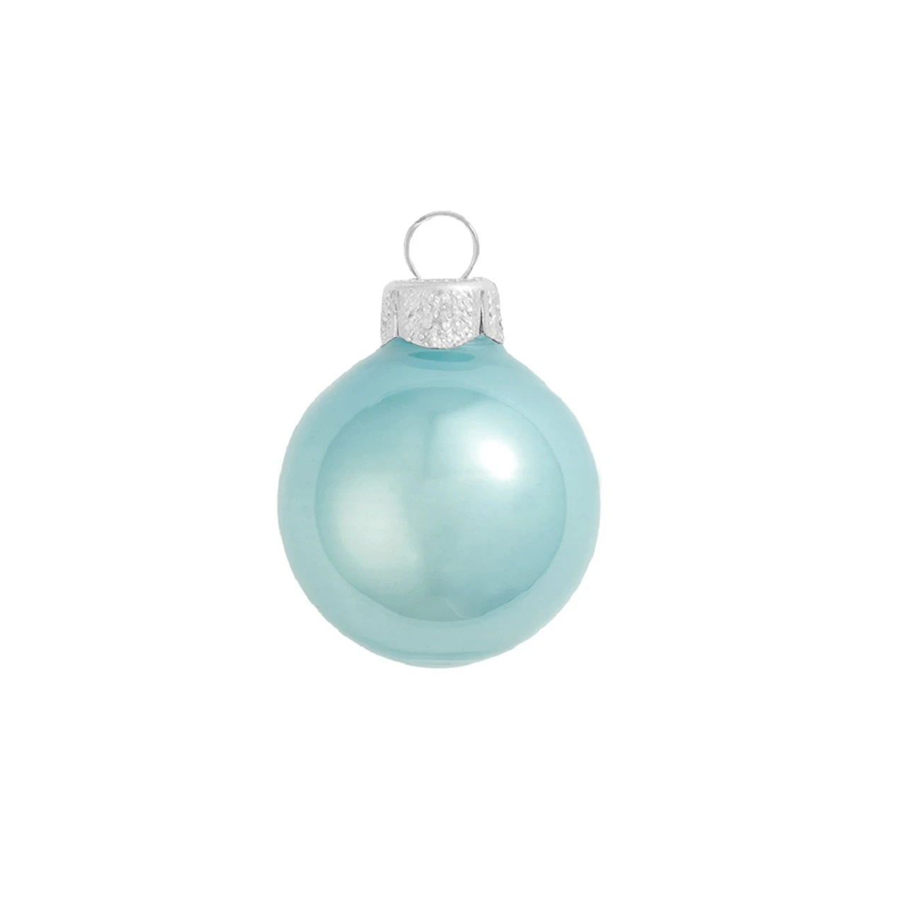 12ct Blue Pearl Glass Christmas Ball Ornaments 2.75" (70mm) 1 12ct Blue Pearl Glass Christmas Ball Ornaments 2.75" (70mm)