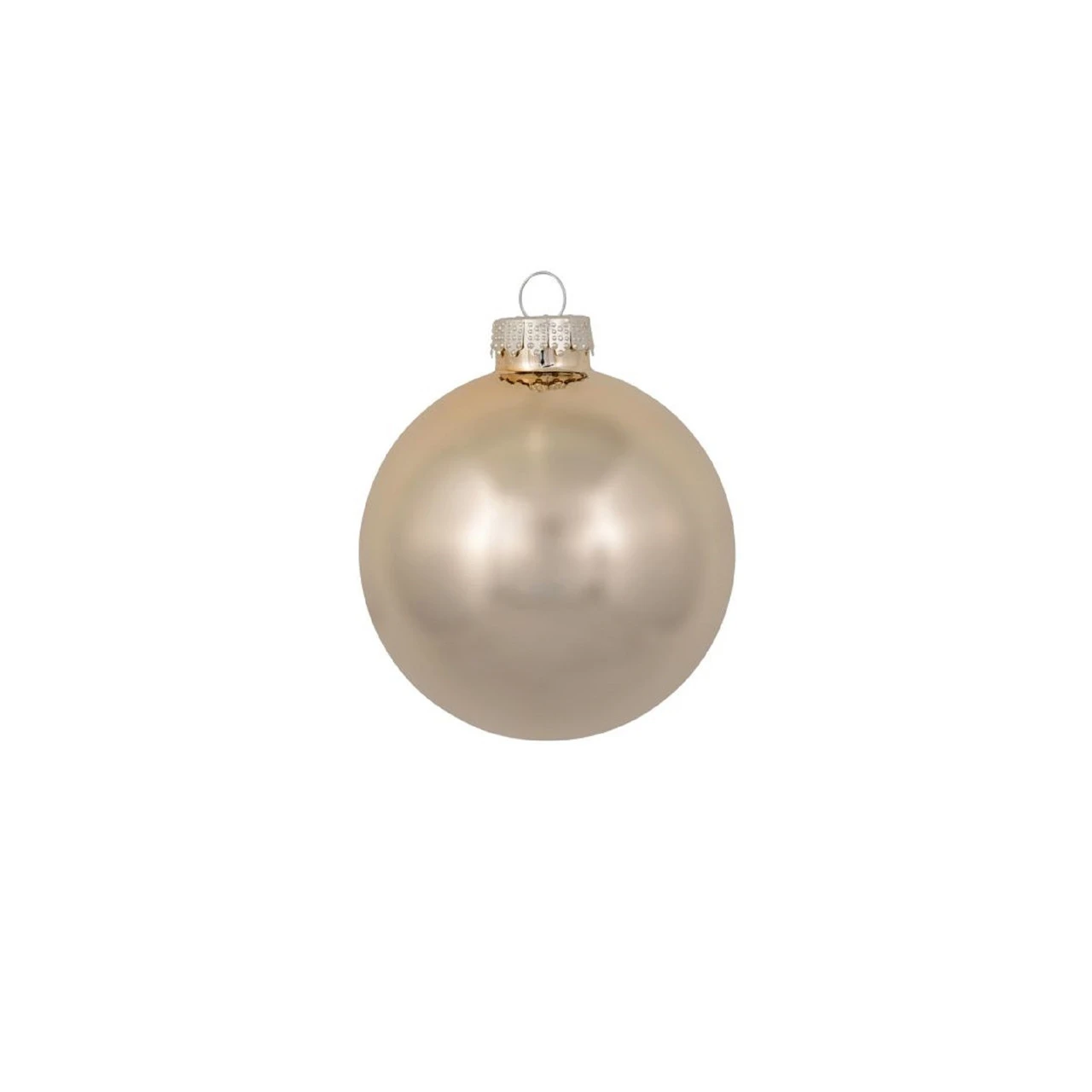 12ct Champagne Shiny Glass Christmas Ball Ornaments 2.75" (70mm) 1 12ct Champagne Shiny Glass Christmas Ball Ornaments 2.75" (70mm)