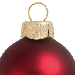 40ct Henna Red Glass Matte Christmas Ball Ornaments 1.5" (40mm) -Christmas Trees Shop dwhi2028011 37969.1667654657