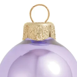 28ct Purple And Gold Pearl Glass Christmas Ball Ornaments 2" (50mm) -Christmas Trees Shop dwhi2028062 99989.1667684677