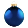 28ct Midnight Blue Matte Glass Christmas Ball Ornaments 2" (50mm)