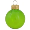 2ct Green Clear Glass Christmas Ball Ornaments 6" (150mm)