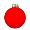 40ct Clear Red Glass Ball Christmas Ornaments 1.5" (40mm)
