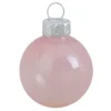 40ct Pink Clear Glass Christmas Ball Ornaments 1.5" (40mm)