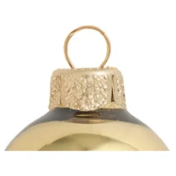 4ct Shiny Antique Gold Glass Ball Christmas Ornaments 4.75" (120mm) -Christmas Trees Shop dwhi 27516 03 64382.1667684607