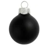Matte Black Glass Ball Christmas Ornament 7" (180mm)