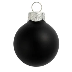 Matte Black Glass Ball Christmas Ornament 7" (180mm)
