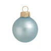 28ct Matte Baby Blue Glass Ball Christmas Ornaments 2" (50mm)