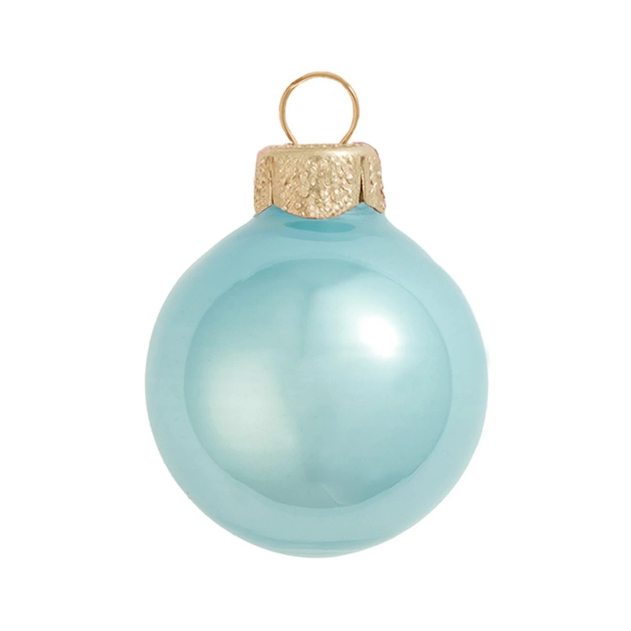 Pearl Baby Blue Glass Ball Christmas Ornament 7" (180mm) 1 Pearl Baby Blue Glass Ball Christmas Ornament 7" (180mm)