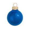 40ct Cobalt Blue Pearl Glass Christmas Ball Ornaments 1.25" (30mm)