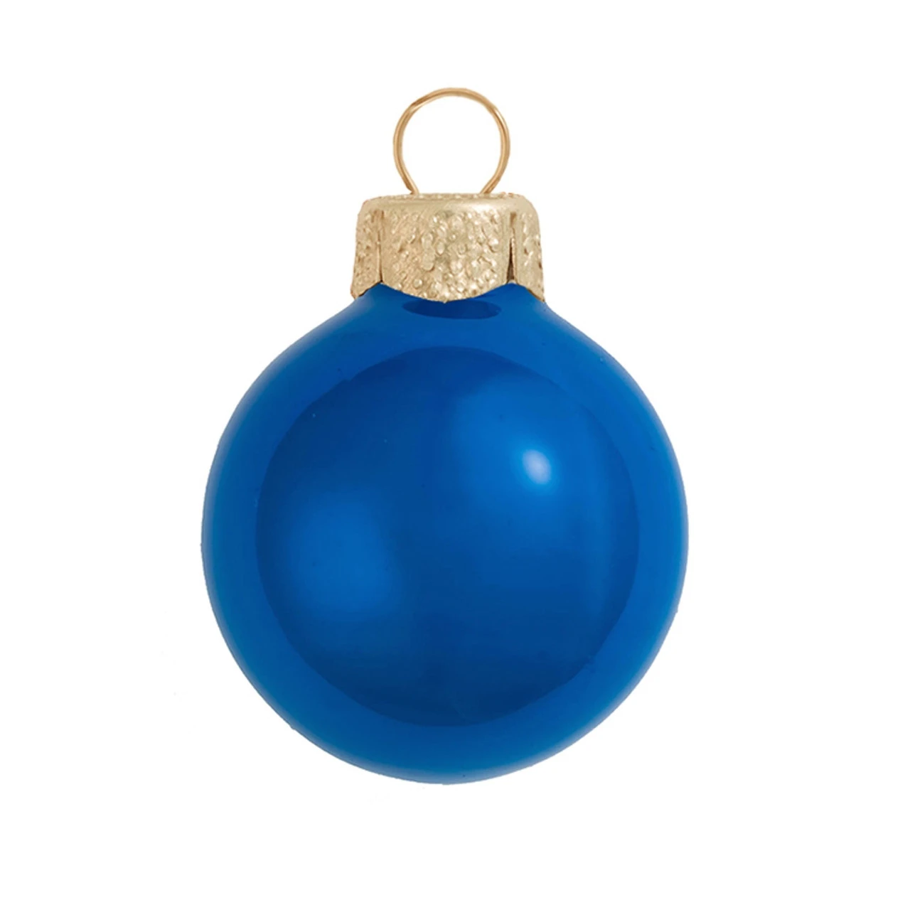 8ct Pearl Cobalt Blue Glass Ball Christmas Ornaments 3.25" (80mm) 1 8ct Pearl Cobalt Blue Glass Ball Christmas Ornaments 3.25" (80mm)