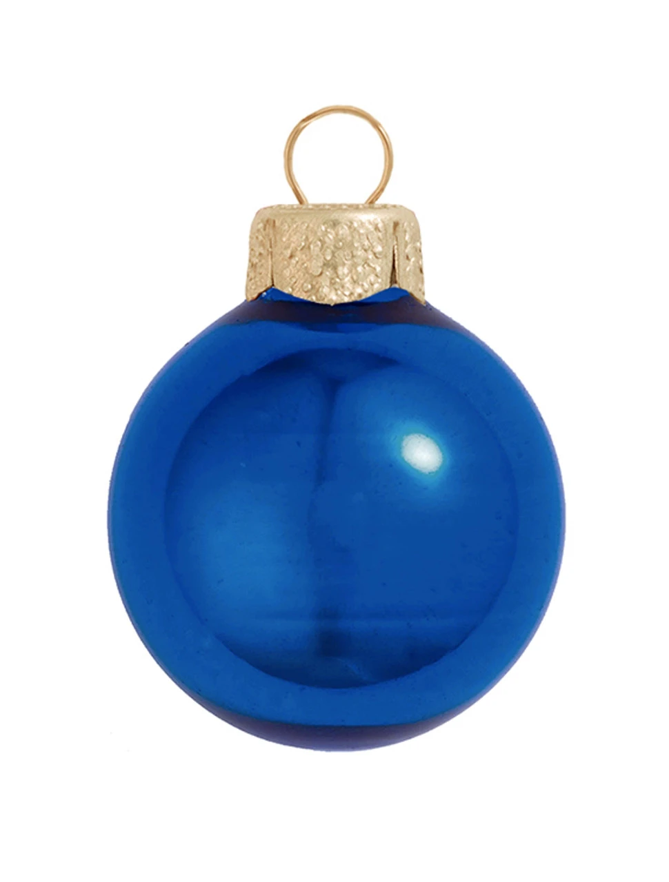 Shiny Cobalt Blue Glass Ball Christmas Ornament 7" (180mm) 1 Shiny Cobalt Blue Glass Ball Christmas Ornament 7" (180mm)