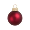 2ct Matte Bordeaux Red Glass Christmas Ball Ornaments 6" (150mm)