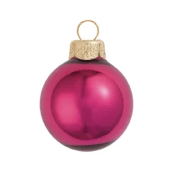 8ct Shiny Bordeaux Glass Ball Christmas Ornament 3.25" (80mm)