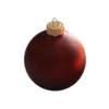 8ct Matte Burgundy Red Glass Ball Christmas Ornaments 3.25" (80mm)