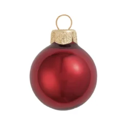 Pearl Burgundy Red Glass Ball Christmas Ornament 7" (180mm)