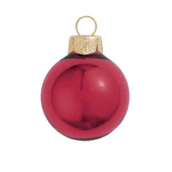 Shiny Burgundy Red Glass Ball Christmas Ornament 7" (180mm)