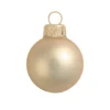 4ct Matte Champagne Gold Glass Ball Christmas Ornaments 4.75" (120mm)