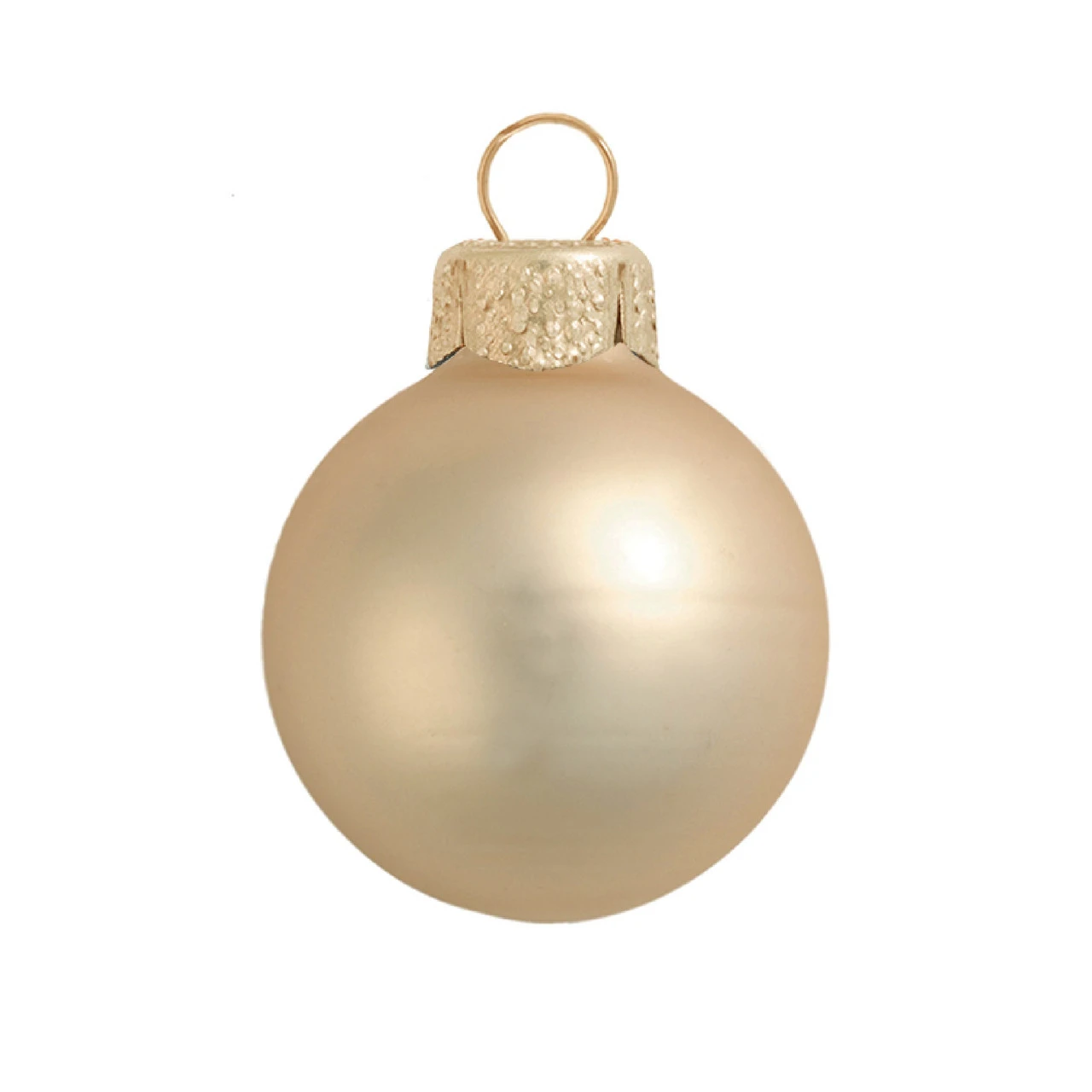 4ct Matte Champagne Gold Glass Ball Christmas Ornaments 4.75" (120mm) 1 4ct Matte Champagne Gold Glass Ball Christmas Ornaments 4.75" (120mm)