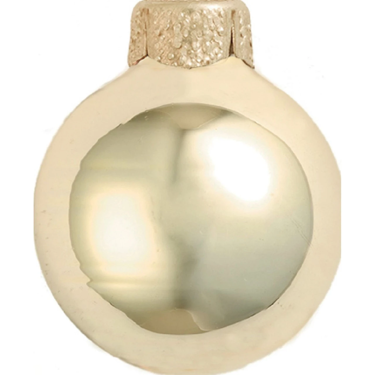 40ct Champagne Gold Shiny Glass Christmas Ball Ornaments 1.5" (40mm) 2 40ct Champagne Gold Shiny Glass Christmas Ball Ornaments 1.5" (40mm) - Image 2