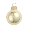 28ct Champagne Gold Shiny Finish Glass Christmas Ball Ornaments 2" (50mm)
