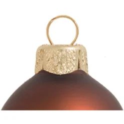 28ct Chocolate Brown Glass Matte Finish Christmas Ball Ornaments 2" (50mm) -Christmas Trees Shop dwhi 27782 03 27153.1667684725