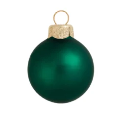 2ct Matte Emerald Green Glass Christmas Ball Ornaments 6" (150mm)