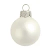 40ct Matte Finish Silver Glass Ball Christmas Ornaments 1.25" (30mm)